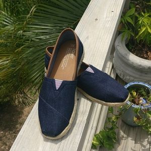 Dark denim rope sole Tom's