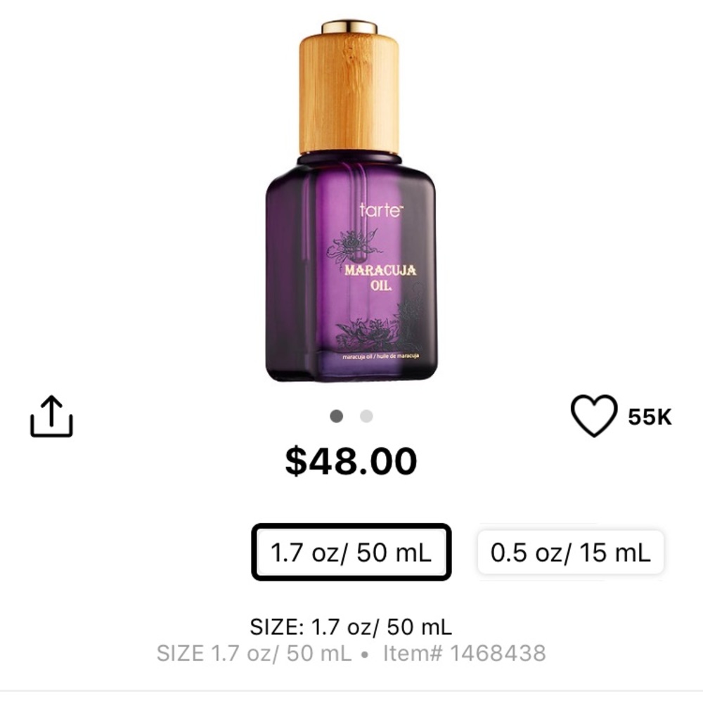 Tarte Maracuja oil, 1.7 oz, NEW