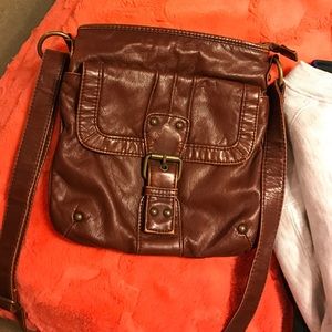 Brown cross body bag