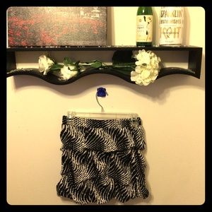 Black/White Polka Dot Ruffle mini skirt
