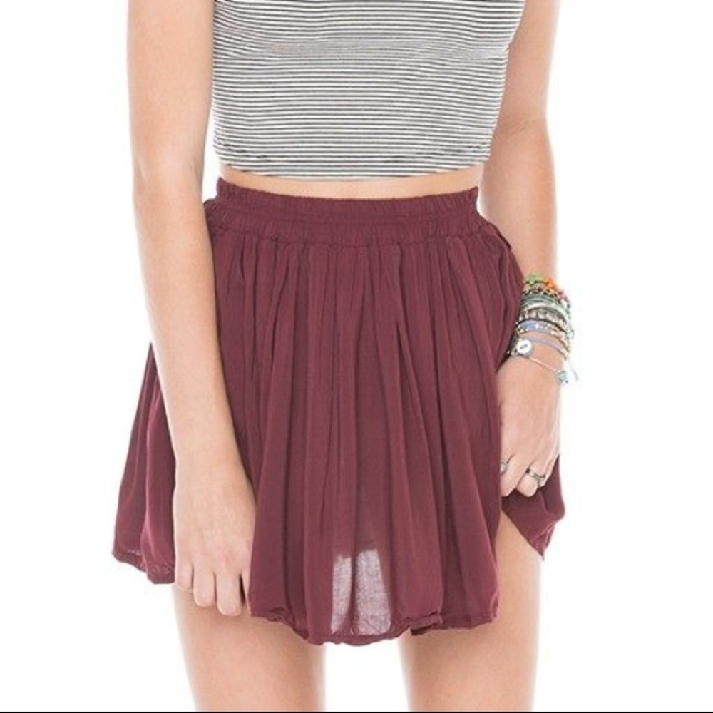 Brandy Melville Burgundy Skirt