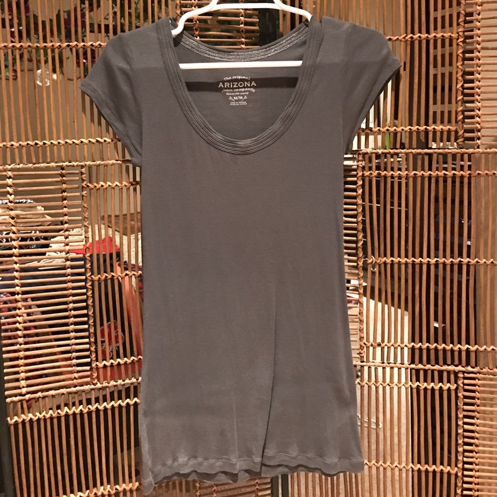 Arizona Gray Scoop-Neck Tee