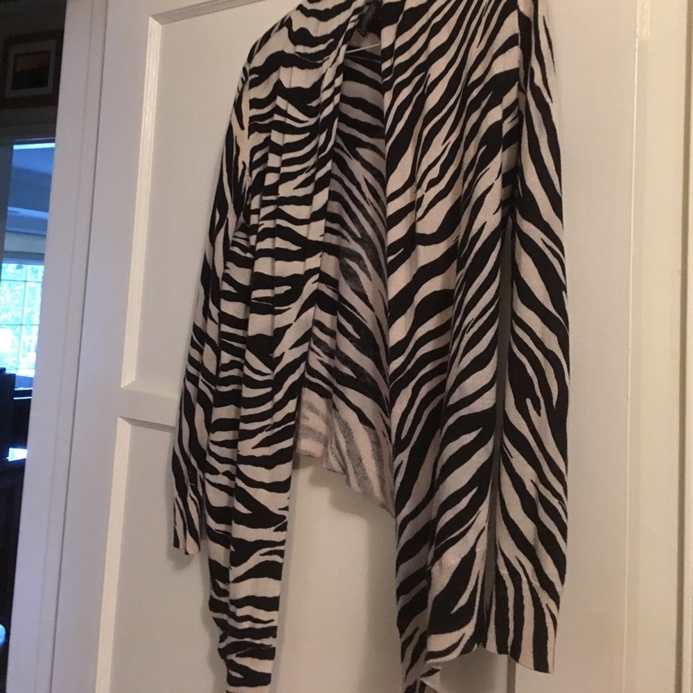 Zebra striped cardigan