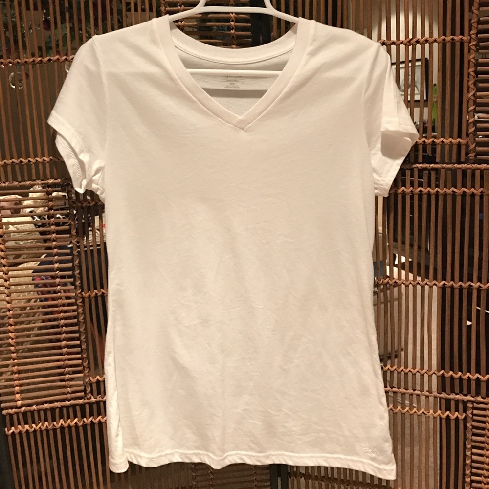 Champion White V-Neck Tee