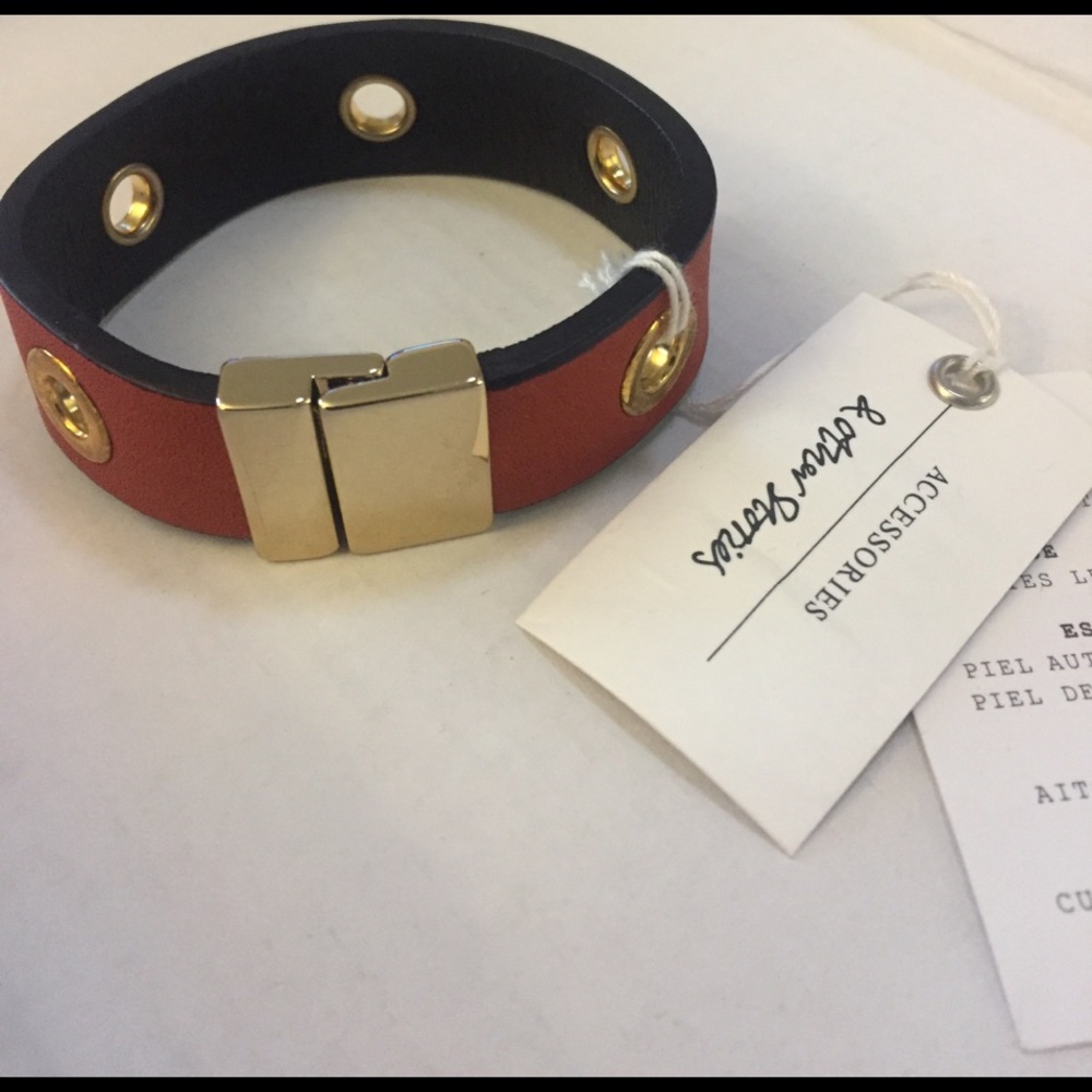 & Other Stories leather clasp bracelet