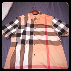 New Burberry Brit Classic Short Sleeve Button Down