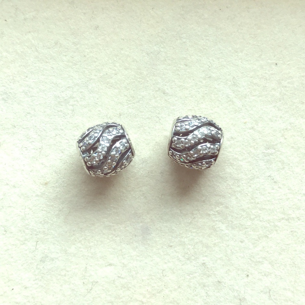Pair of two Pandora winter wisp charms
