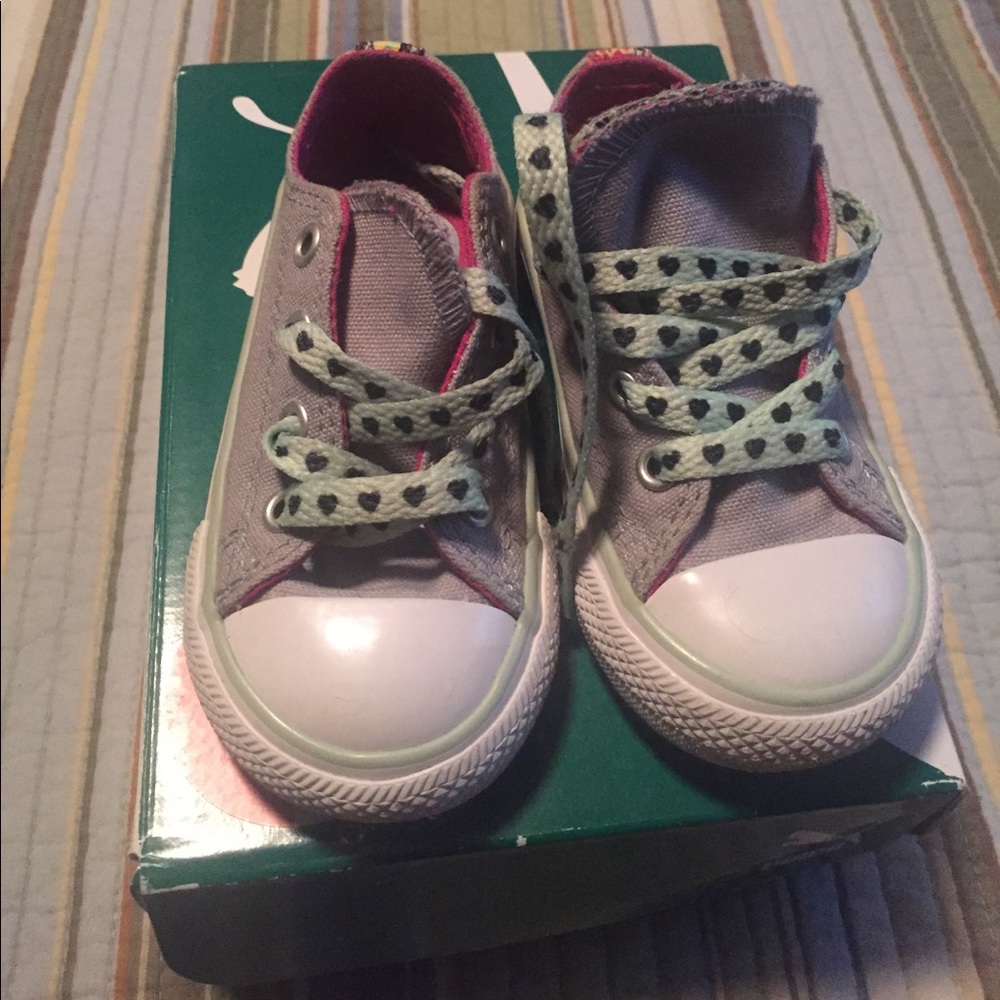 Gray and with teal green trimming size toddler 6