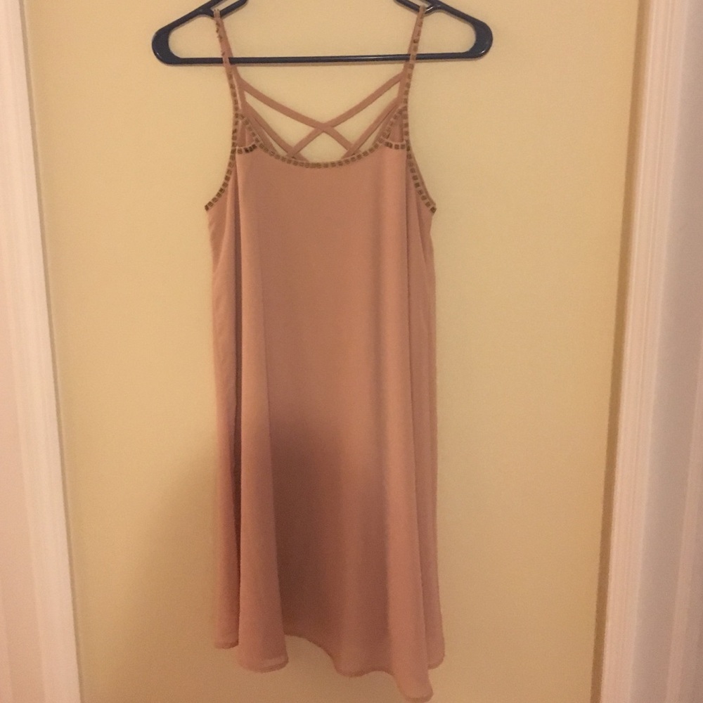 Light-pink beaded lined dress