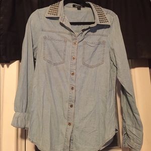 Forever 21 Studded denim shirt Forever 21 Studded denim shirt