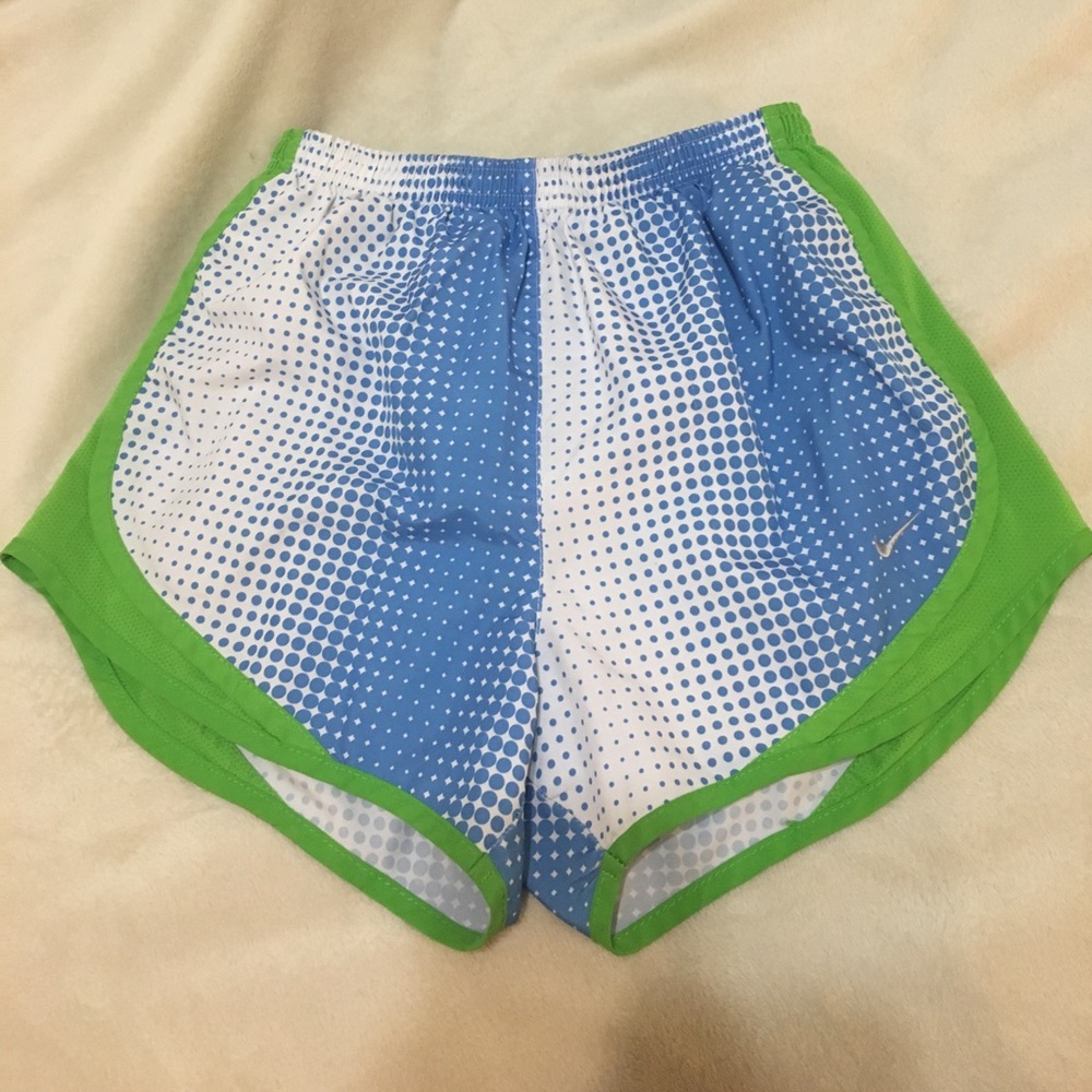 Blue and white nike shorts