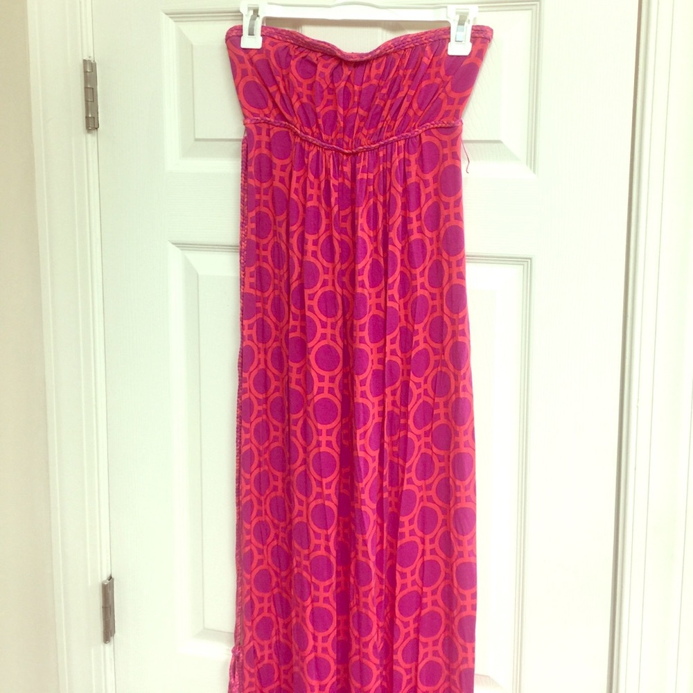 EUC Tart Pink and Orange Maxi Dress!