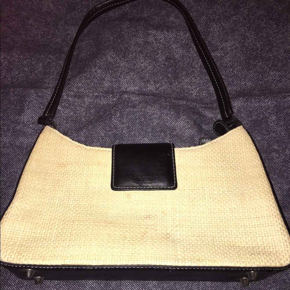 Kate Spade straw and leather bag