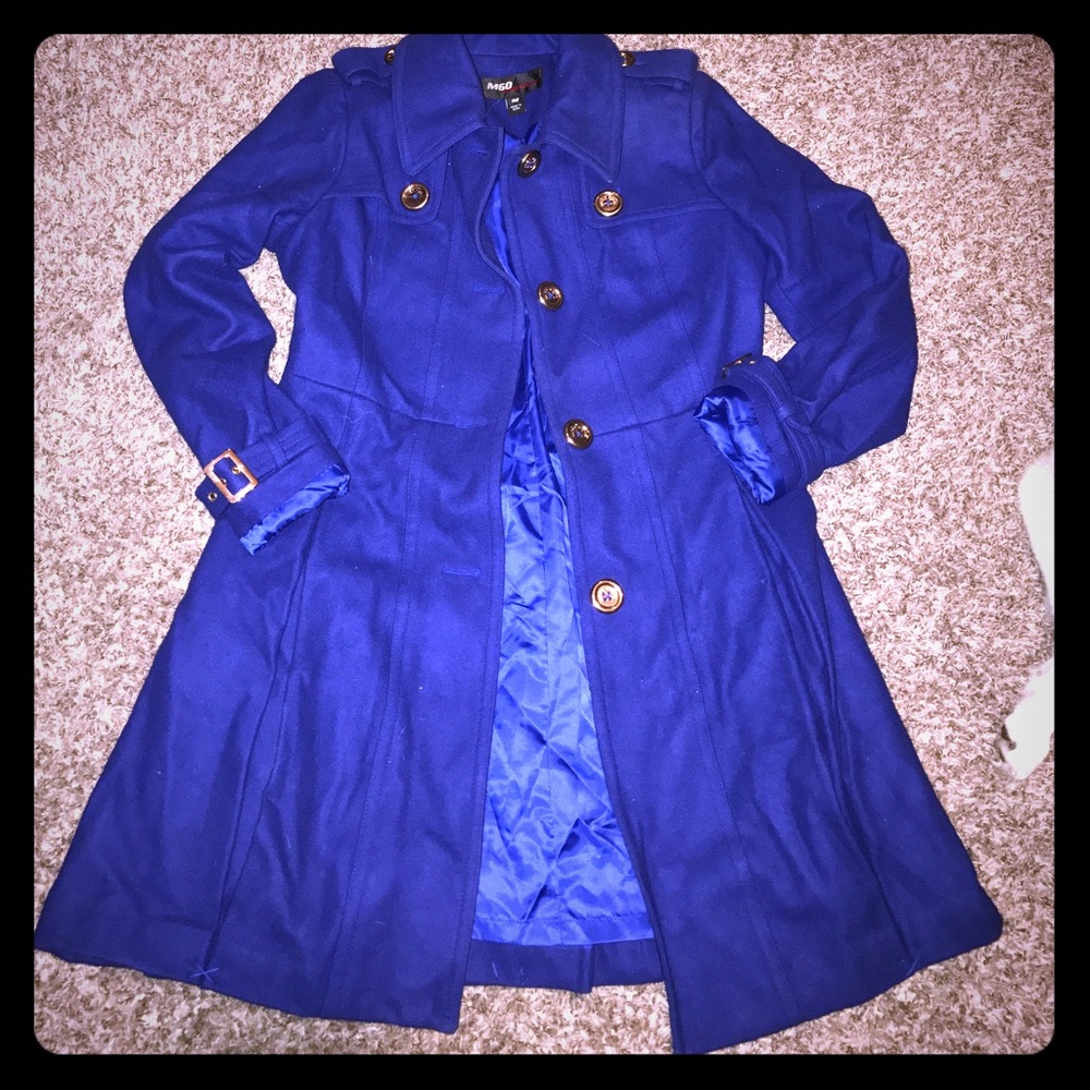 Sexy royal blue pea coat