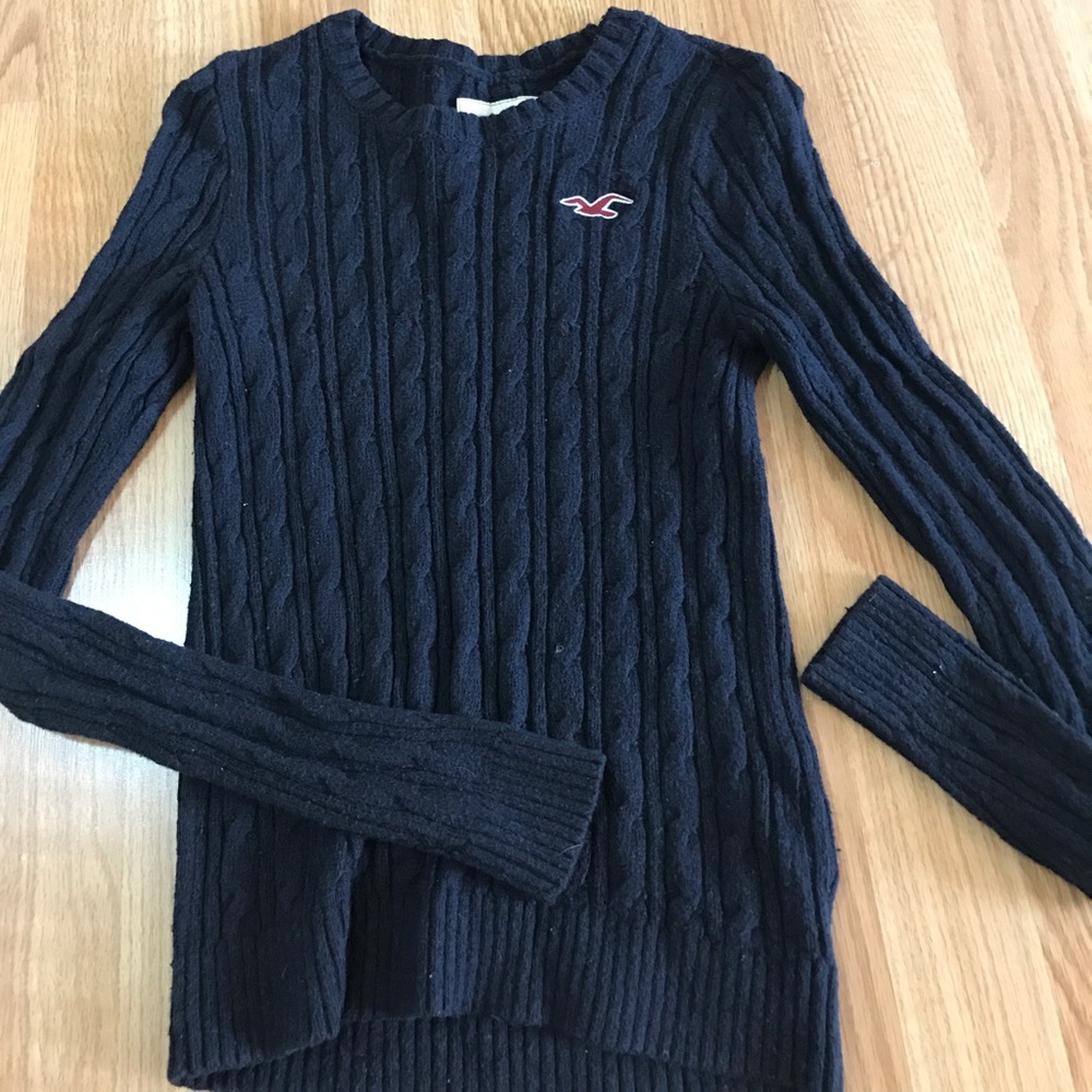 Hollister Cable Knit Sweater Navy Size XS