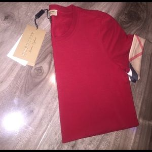 New w/ Tags, Red Burberry Classic T-Shirt | XS