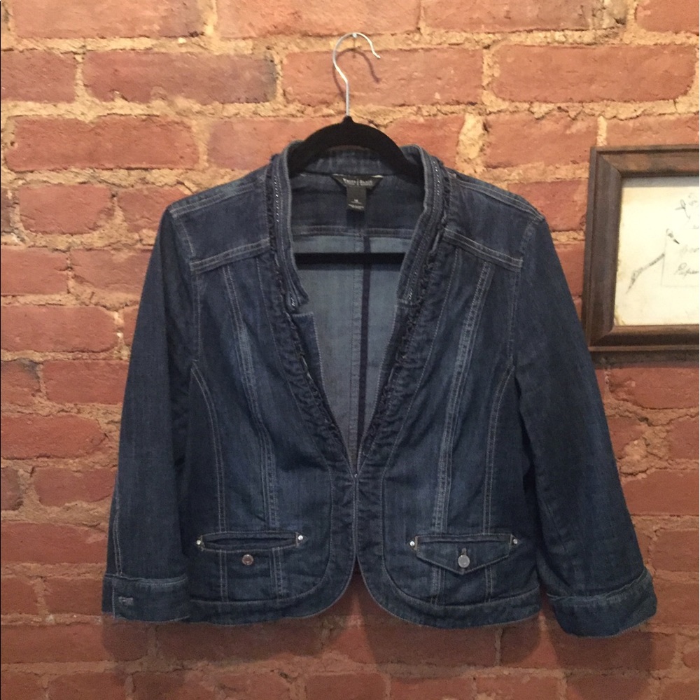 WHBM crop denim jacket