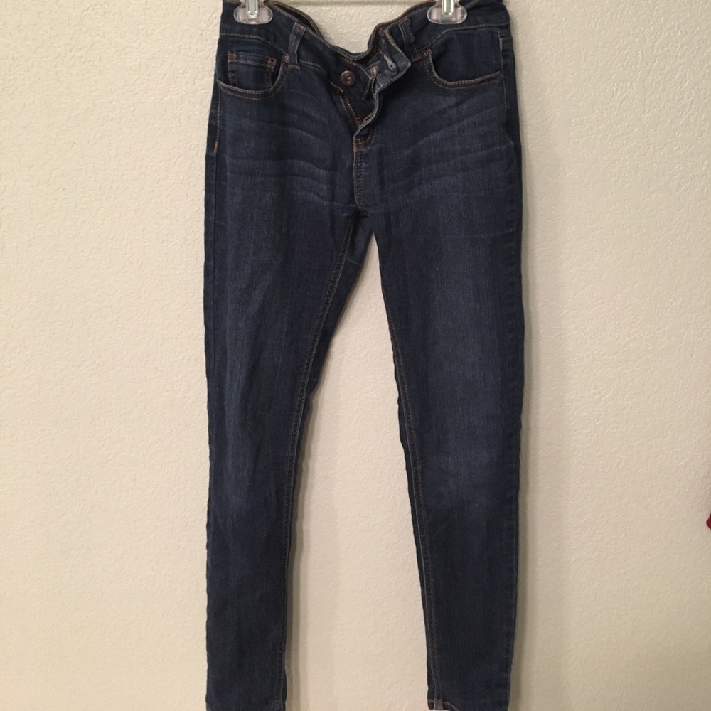 Regular waist skinny jeans