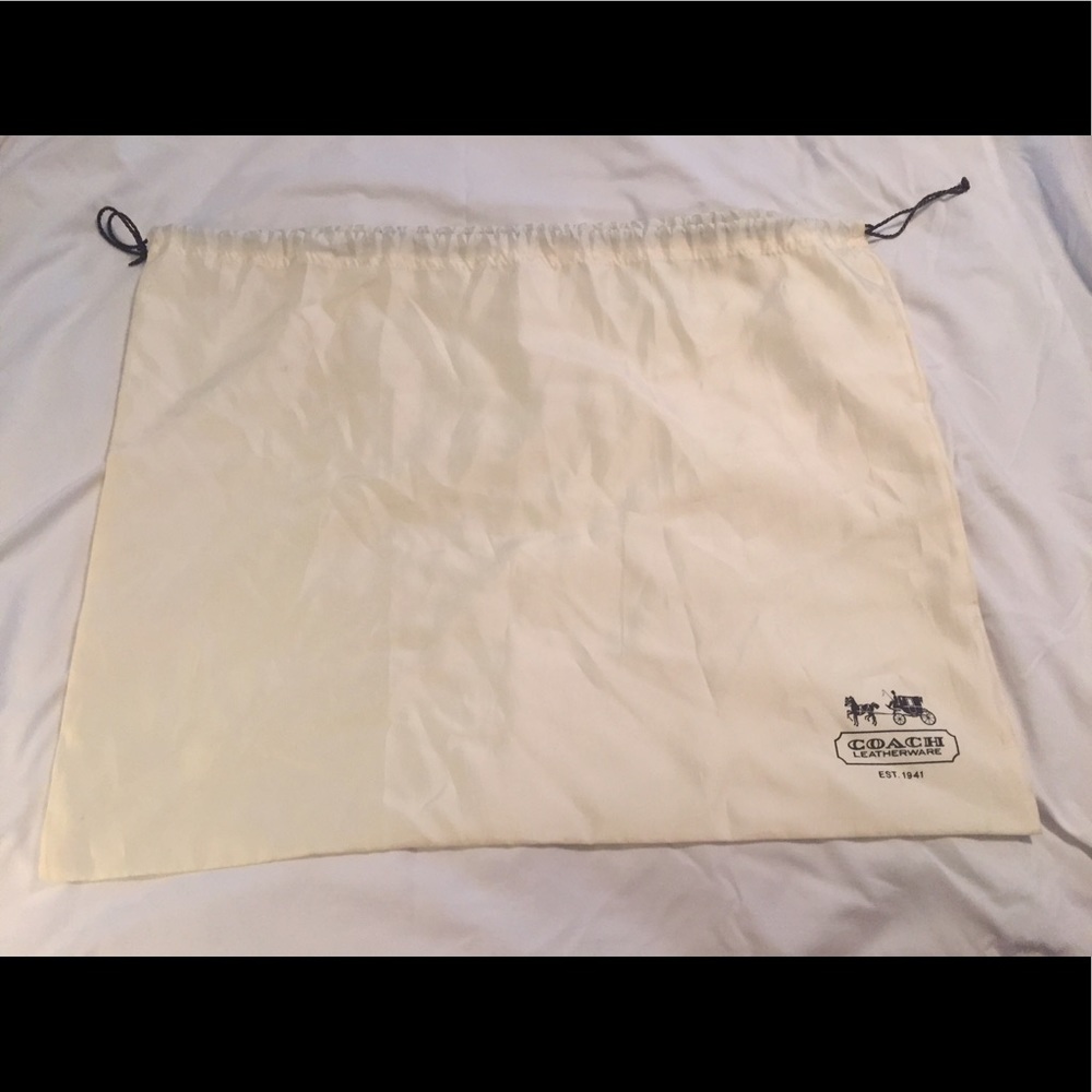 Coach drawstring dust cover bag 23x19