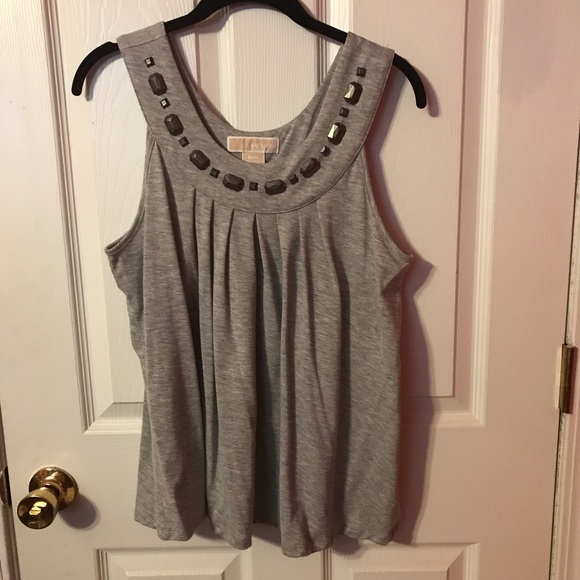 Grey Michael Kors Scoop Neck Tank Top - Picture 1 of 4