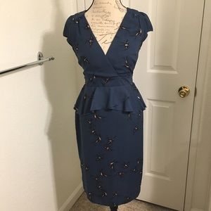 Dorothy Perkins Birds Dress US Size 8, UK 12