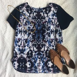 Mirrored floral top