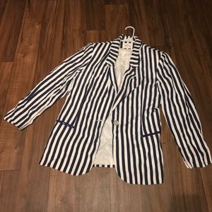 Dark Blue Pin Striped Blazer