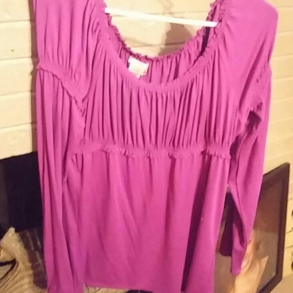 Nwot Sophia Max XL long sleeve fushcia dress top - Picture 1 of 3