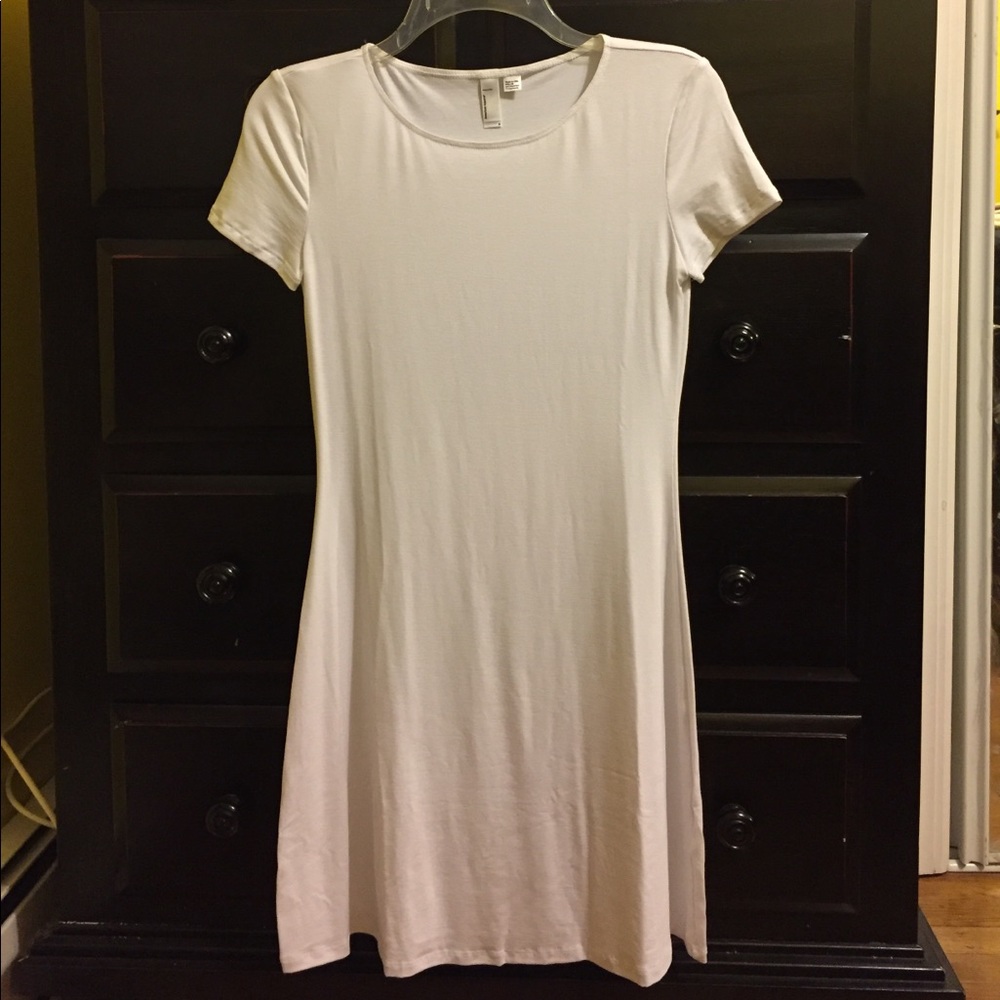White American Apparel T-Shirt Dress