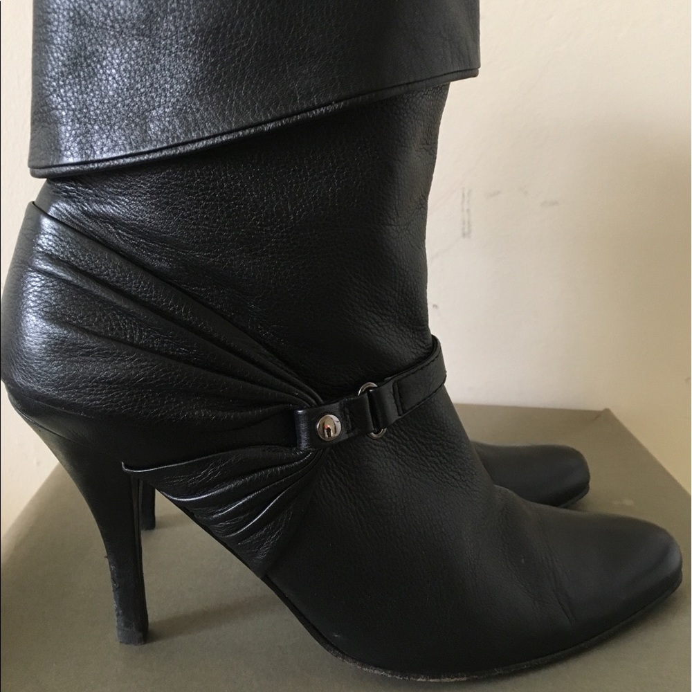 Cole Haan Black Nappa Lizeth Boots size 10