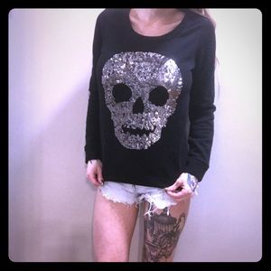 Sparkly Skull Sweatshirt