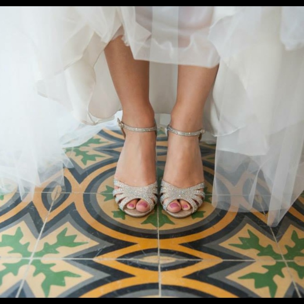 Betsey Johnson Champagne Bridal Shoes