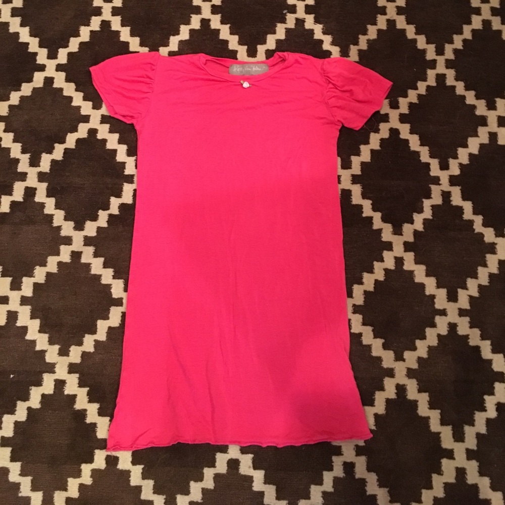 A pink night gown for 10 year old girls