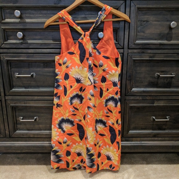 J. Crew twist back hibiscus Silk dress NWT - Picture 3 of 6
