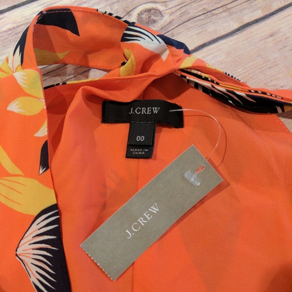 J. Crew twist back hibiscus Silk dress NWT - Picture 5 of 6