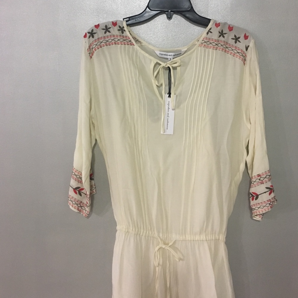 Cashmere and Cupcakes ivory tunic dress tribal