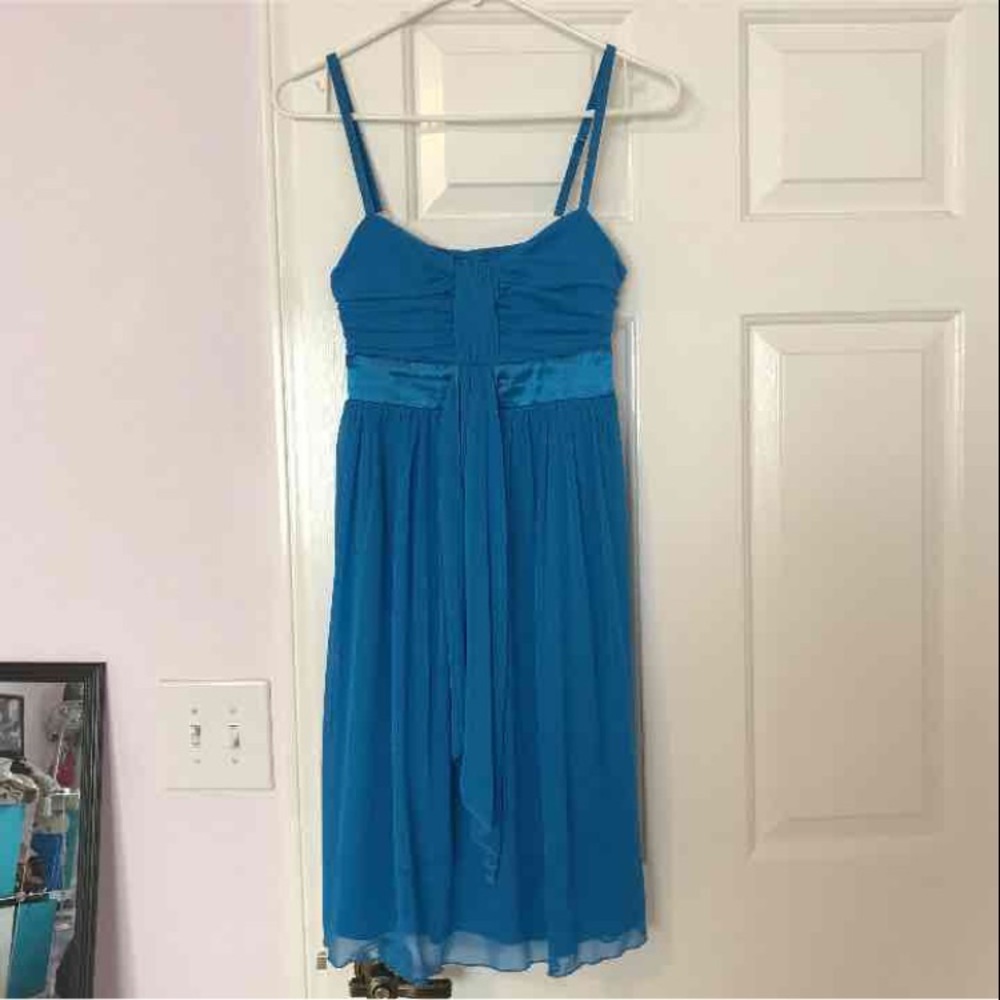 Macys bright blue formal dress