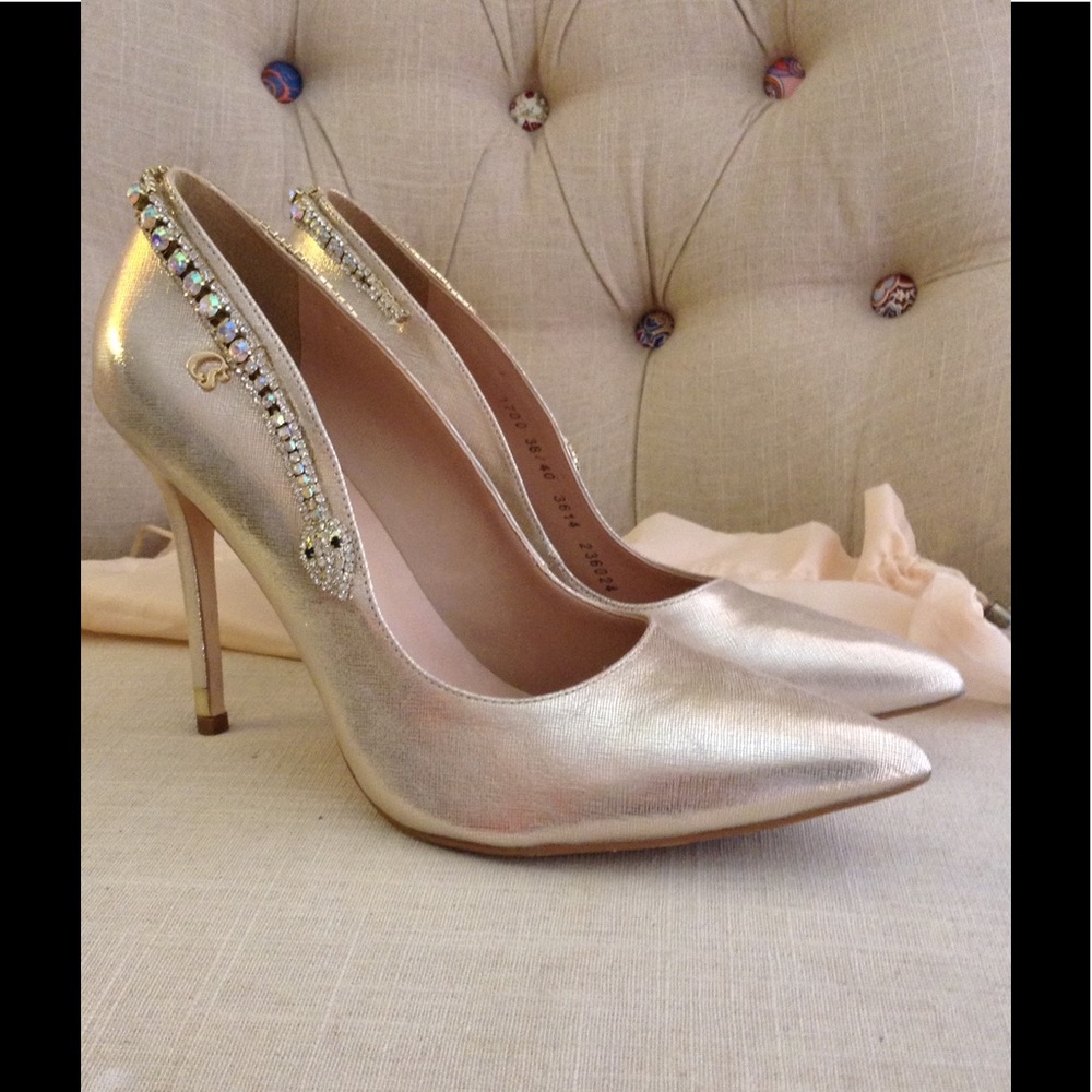 Crystal snake pumps by Carmen Steffens- RARE!
