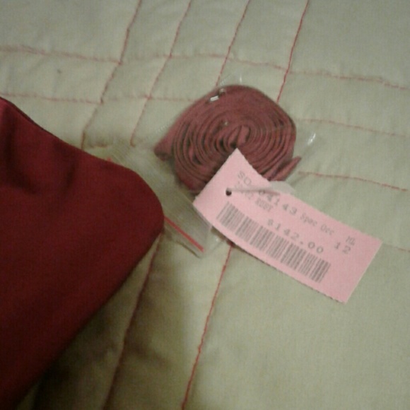 New Sz 12 Strapless Dress Marlot Color - Picture 5 of 8