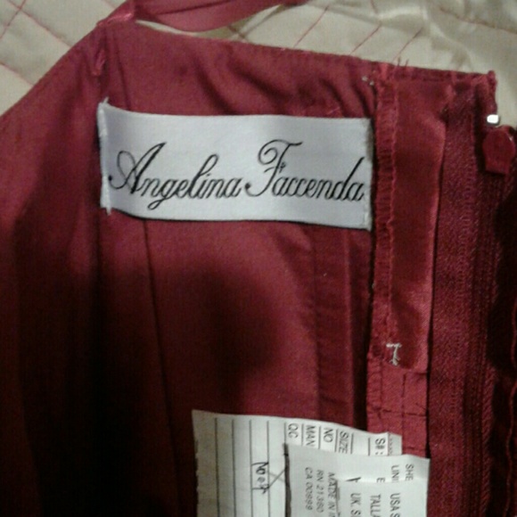 New Sz 12 Strapless Dress Marlot Color - Picture 6 of 8