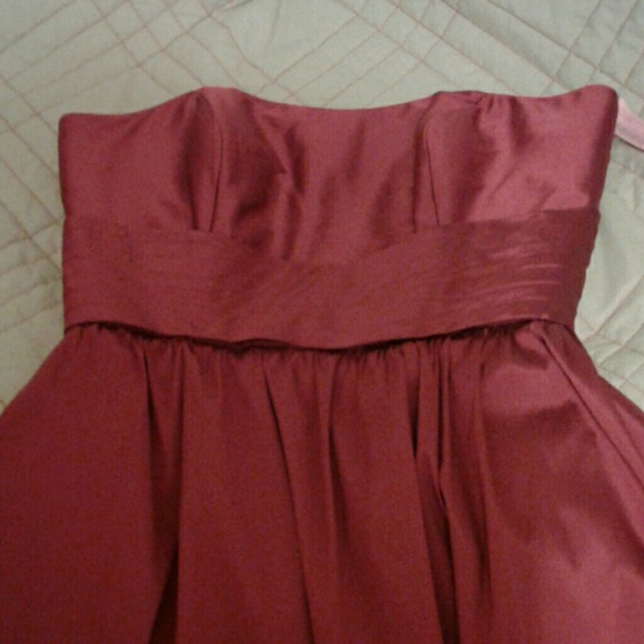 New Sz 12 Strapless Dress Marlot Color - Picture 7 of 8