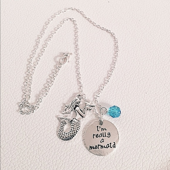 ♦️ Aquatic necklace I'm Really A Mermaid beach - Picture 2 of 2