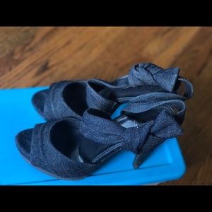 Jessica Simpson Denim High Heel Sandals