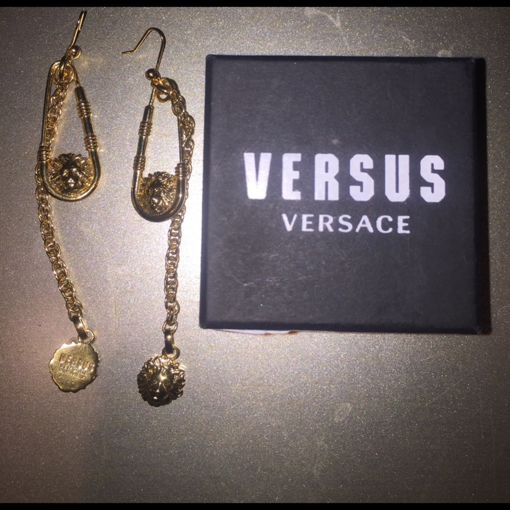 Versace Versus Safety Pin Earrings