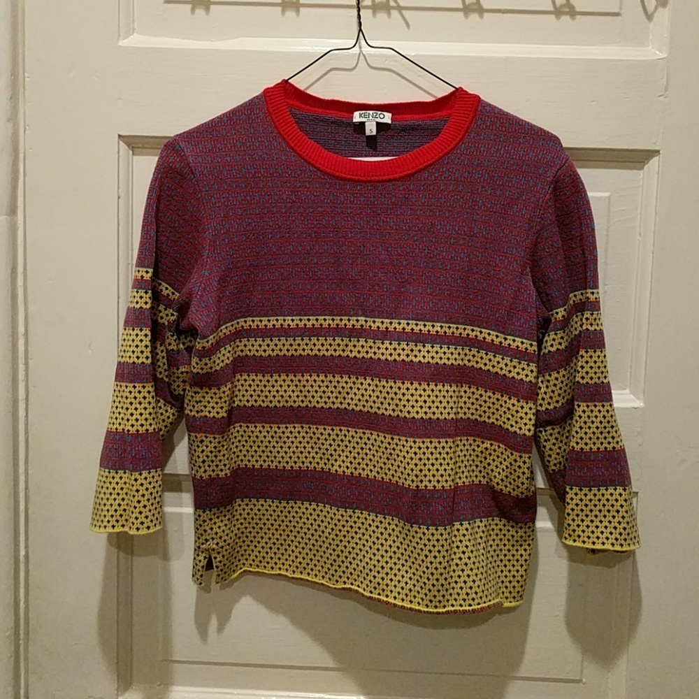 Kenzo Jacquard Intarsia Knit Sweater - Picture 5 of 6