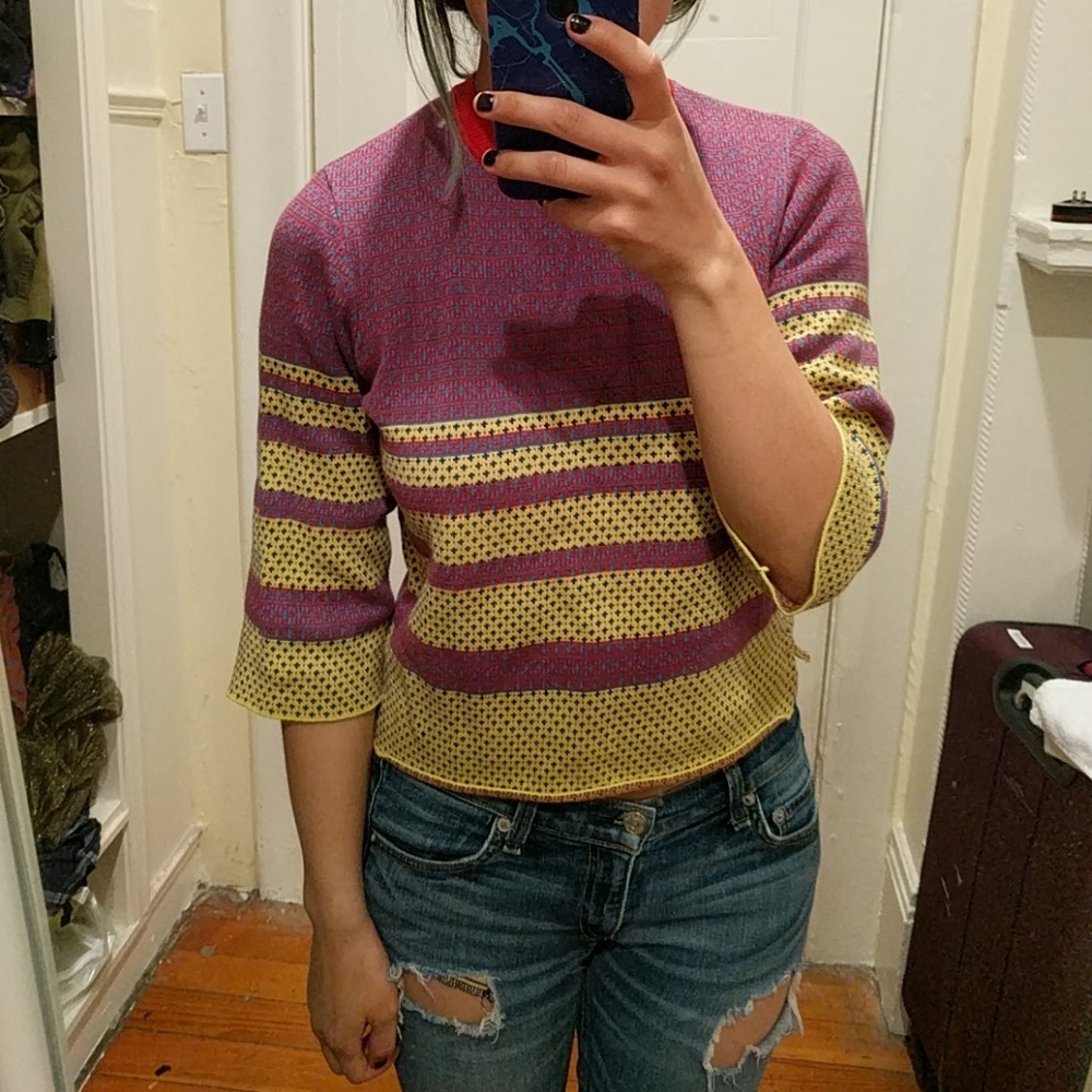 Kenzo Jacquard Intarsia Knit Sweater - Picture 3 of 6