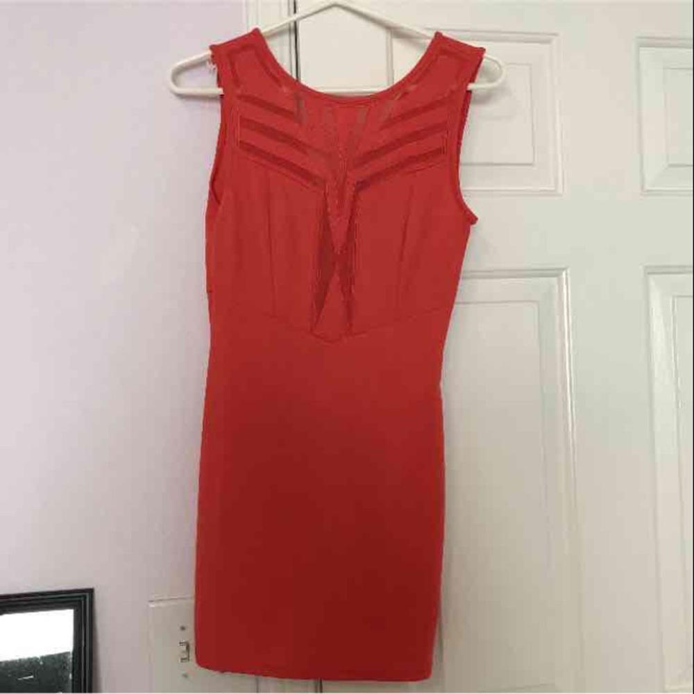 Tobi bright coral mini dress