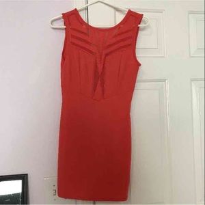 Tobi bright coral mini dress