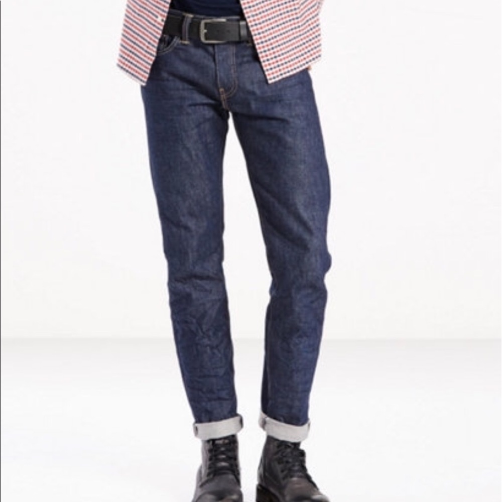 Dark blue slim fit Levi's jeans