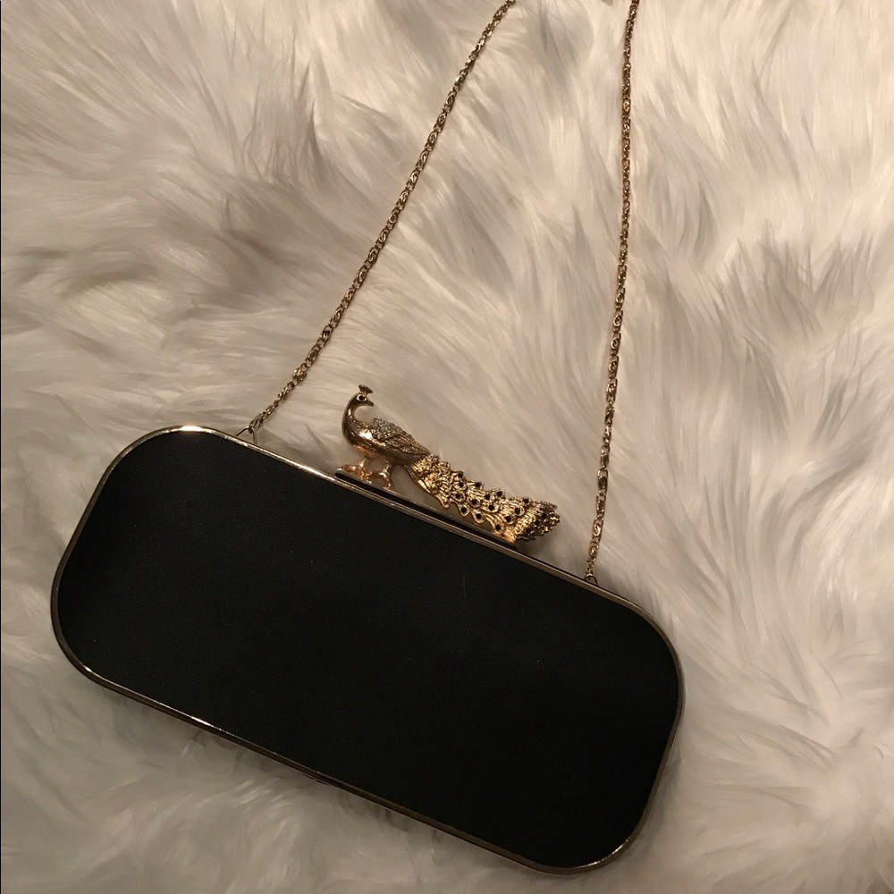Francesca's formal black black clutch purse